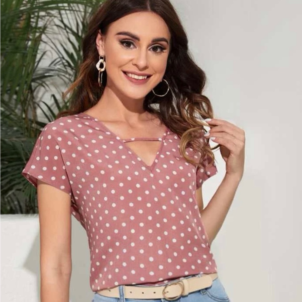 Polka dot blouse